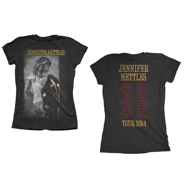 Jennifer Nettles - Photo 2014 Tour Junior's T-Shirt (Red Print)
